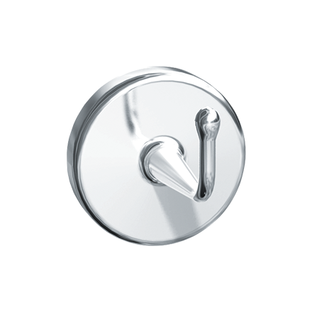 ASI Robe Hook (Heavy-Duty) - Surface Mounted (Concealed), Satin Chrome Plated Brass - 0751-A