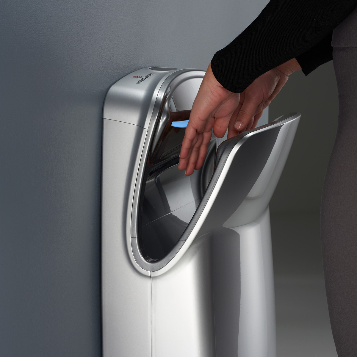 WORLD DRYER® V-649A VMAX® V2 | High-Speed, Surface-Mounted, Vertical Hands-Down-In | 110V/120V SILVER (Replaces the Discontinued V-629A, V-639A
