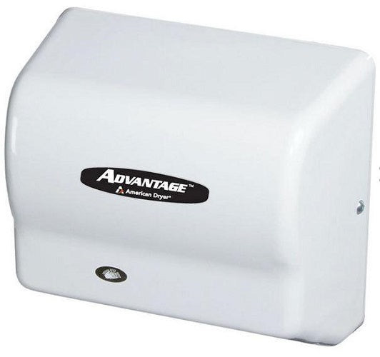 AMERICAN DRYER® AD90 Advantage AD® HAND DRYER | Steel White Auto Universal Voltage
