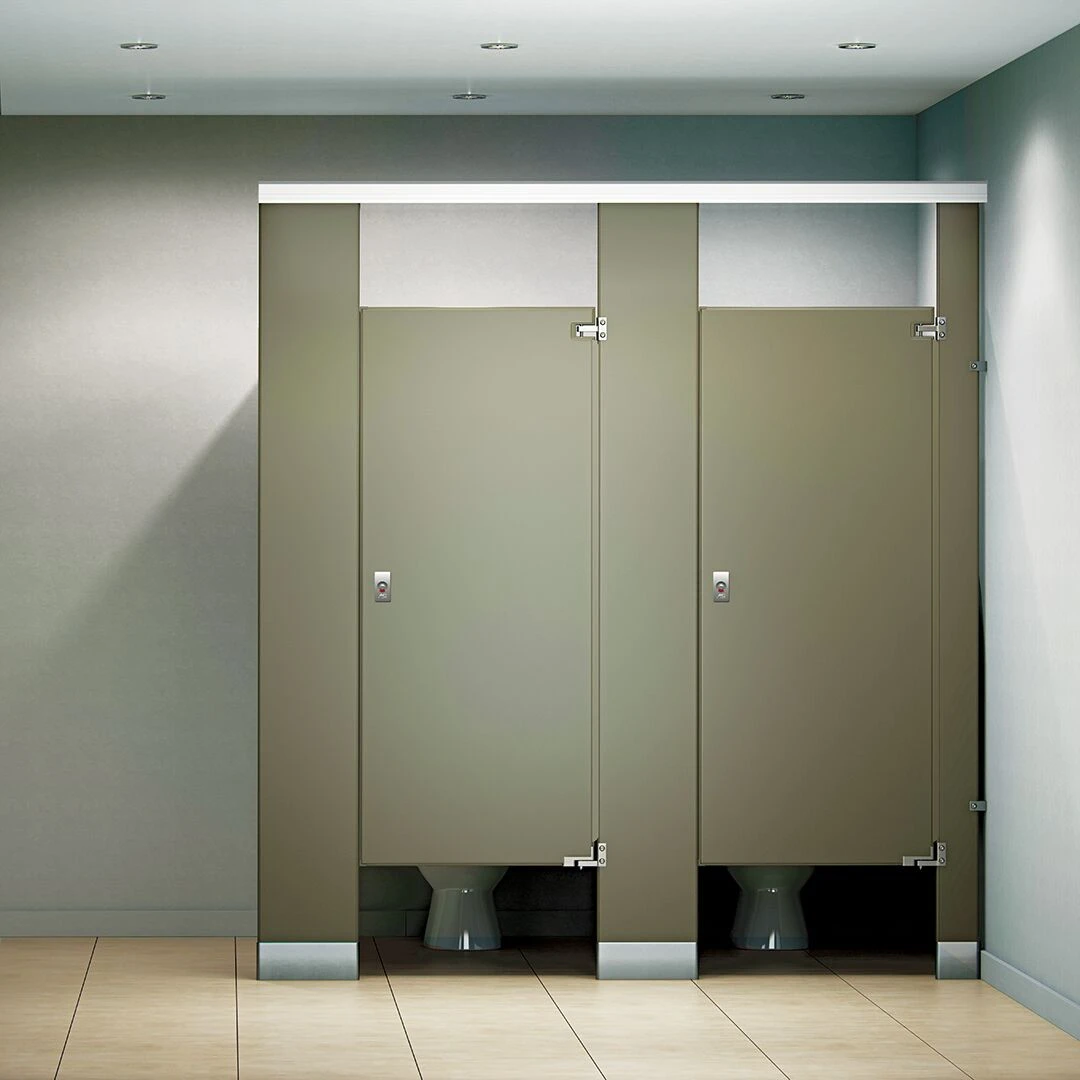 ASI Plastic Laminate Toilet Partitions - Floor Anchored / Overhead Braced