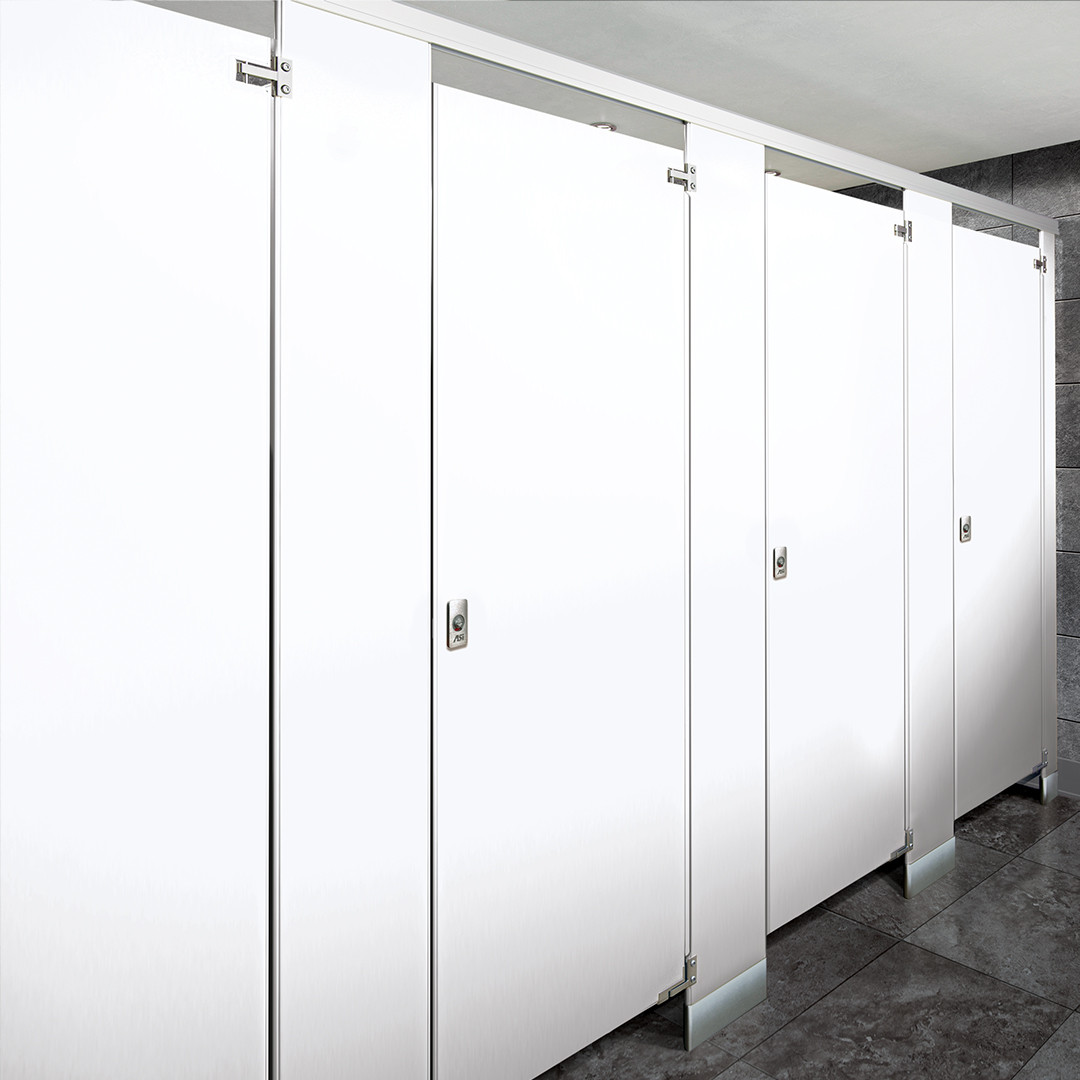 ASI Powder Coated Steel Toilet Partitions - Floor Anchored / Overhead Braced