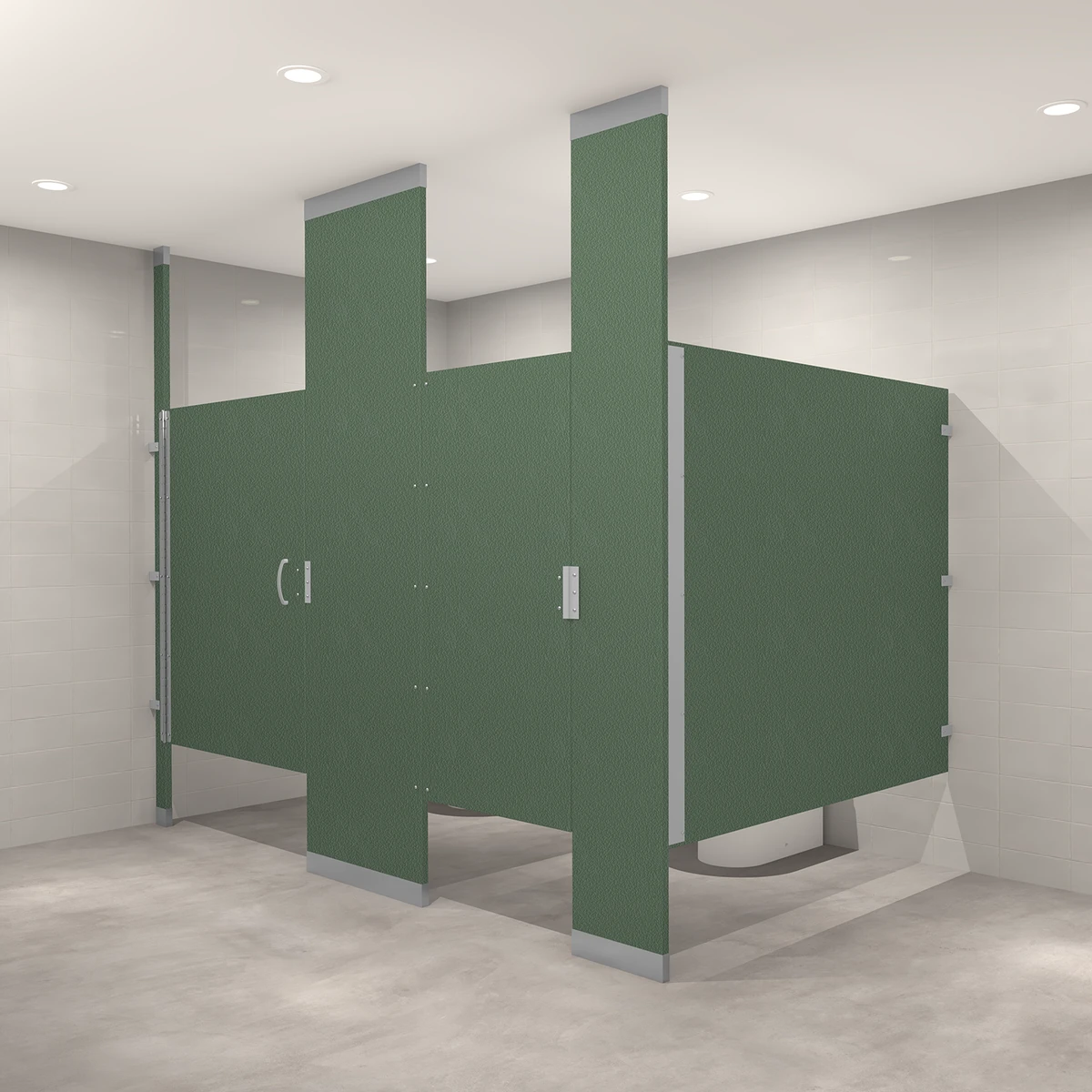 Hadrian Solid Plastic (HDPE) Toilet Partitions - Floor to Ceiling
