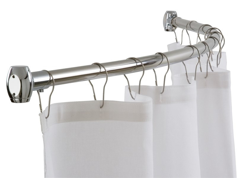 Bradley Curved Shower Curtain Rod, 1" OD