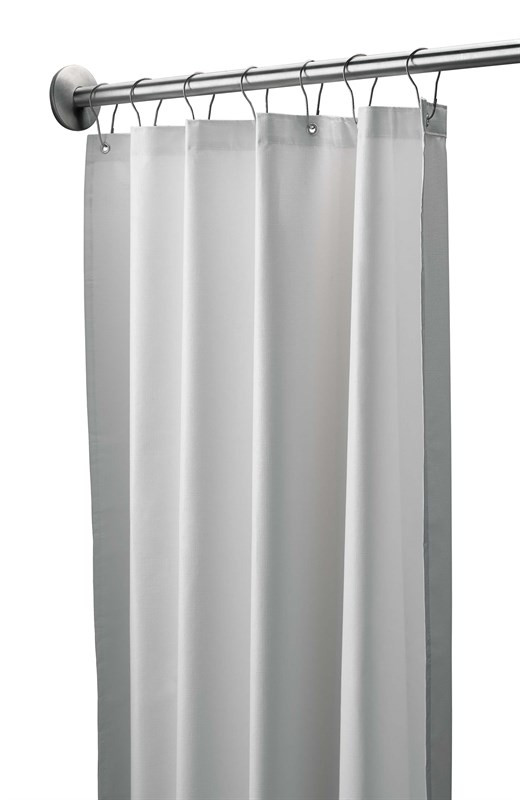 Bradley Vinyl Shower Curtain, White