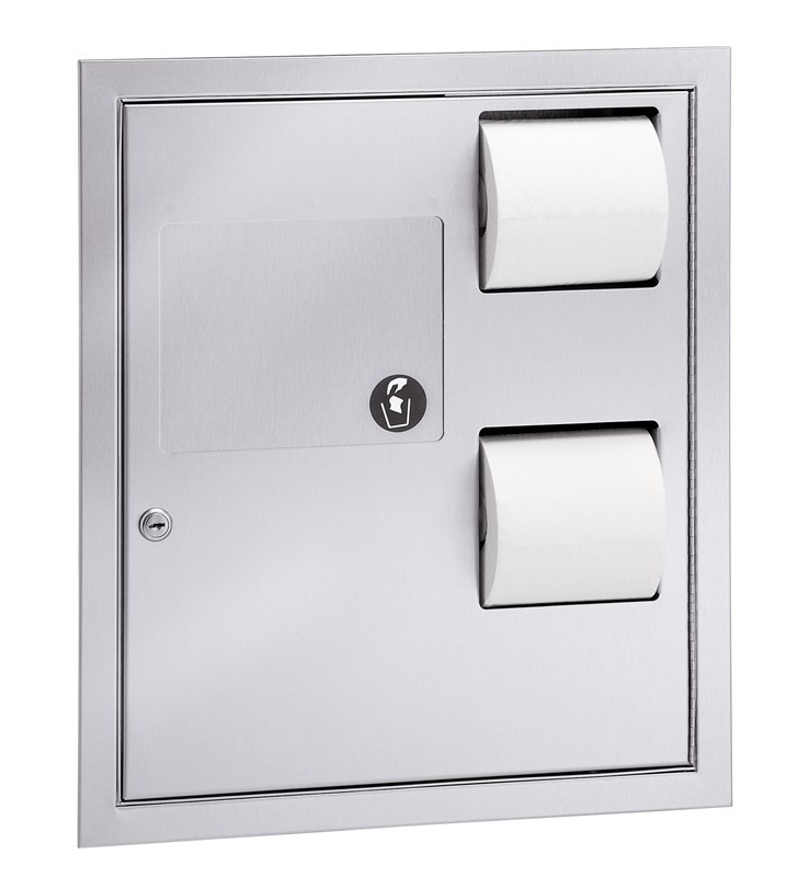 Bradley Recessed Combination Toilet Tissue Dispenser/Waste Receptacle
