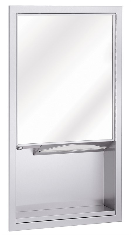 Bradley Mirror And Towel Dispenser, Surface Mounted