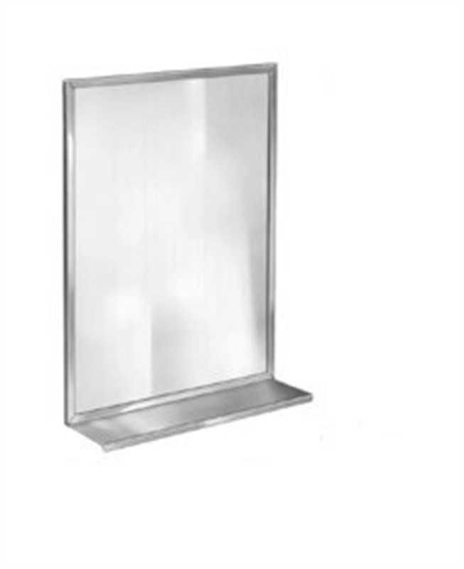 Bradley Channel Frame Mirror With Shelf, 18x36