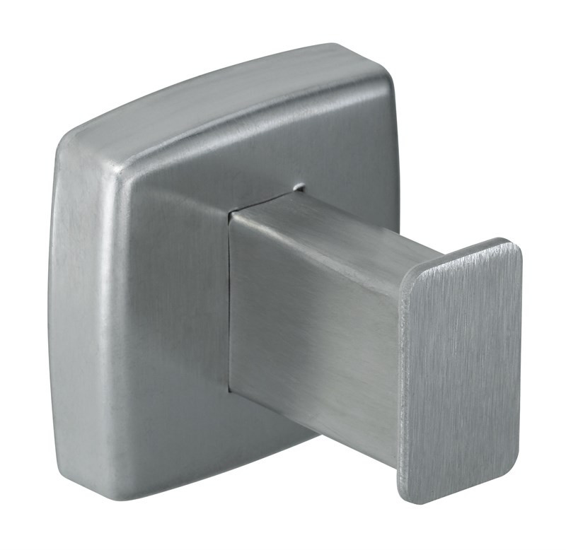 Bradley Single Robe Hook, Satin Stainless Steel