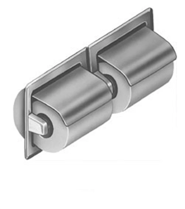 Bradley Toilet Tissue Dispenser, Recessed, Dual