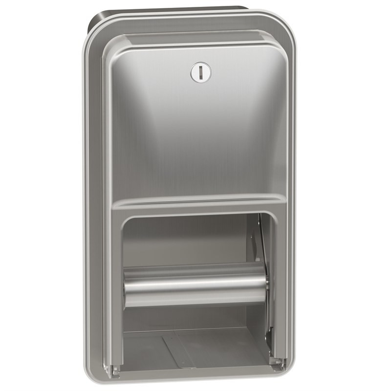 Bradley Recessed Dual Toilet Tissue Dispenser