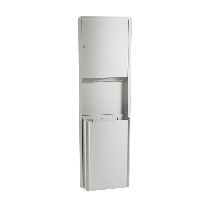 Bradley Towel/Waste Combo, 12 Gal, Semi-Recessed