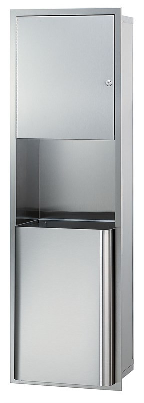 Bradley Towel/Waste Combo, 18 Gal, Surface Mounted
