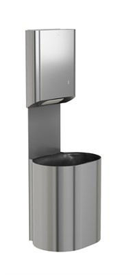 Bradley Elvari Towel/Waste Unit - P-Shape, 14 Gal