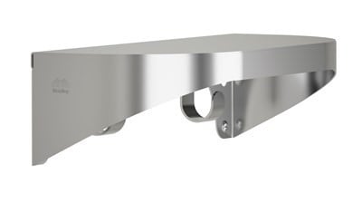 Bradley Elvari Shelf with Hooks, 5 x 12, 20 Gauge Stainless