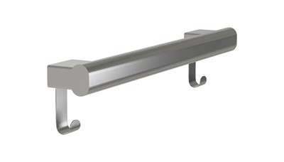 Bradley Elvari Oval Grab Bar with Hooks, 18"