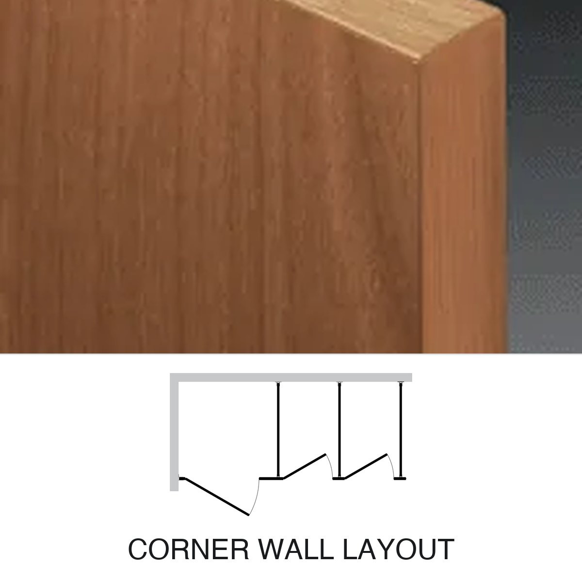 Plastic Laminate Toilet Partitions — Corner Wall