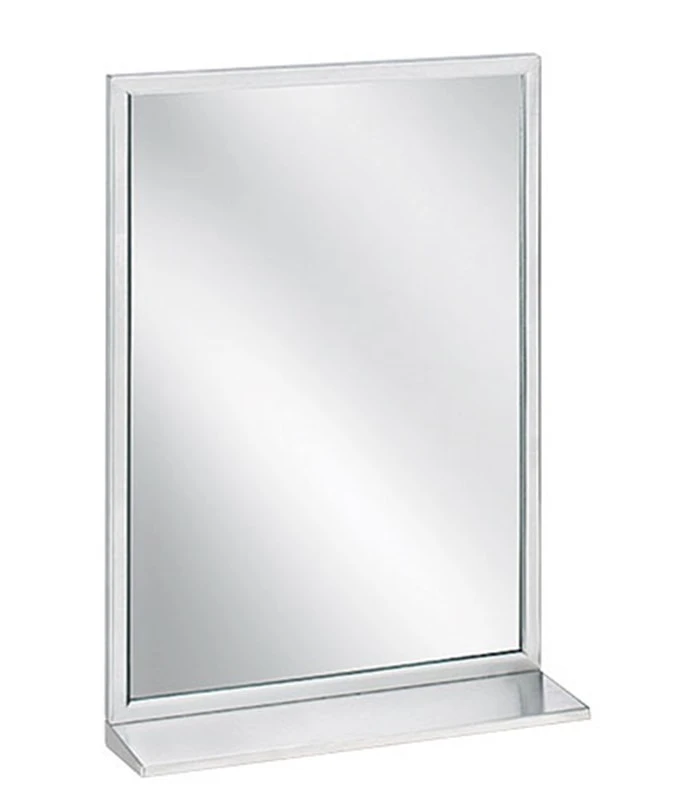 Bradley Angle-Frame Mirror with Shelf