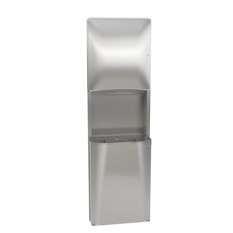 Bradley 2A25 Towel Dispenser / Waste Receptacle Combo, 21 Gallon