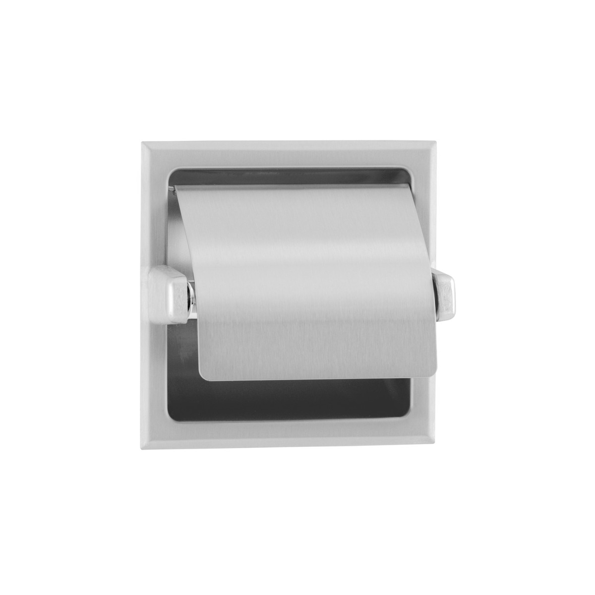 Bobrick B-6697 Recessed Toilet Tissue Dispenser with Hood, Satin Finish, One Roll