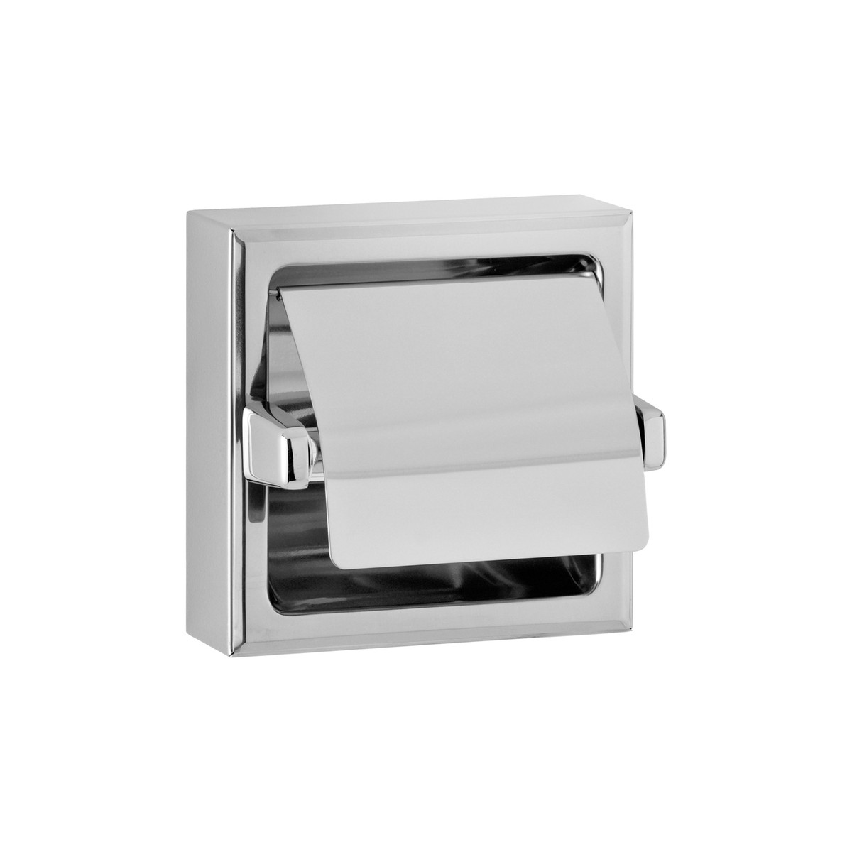 Bobrick B-6699 Surface-Mounted Toilet Tissue Dispenser with Hood, Bright Polished, One Roll