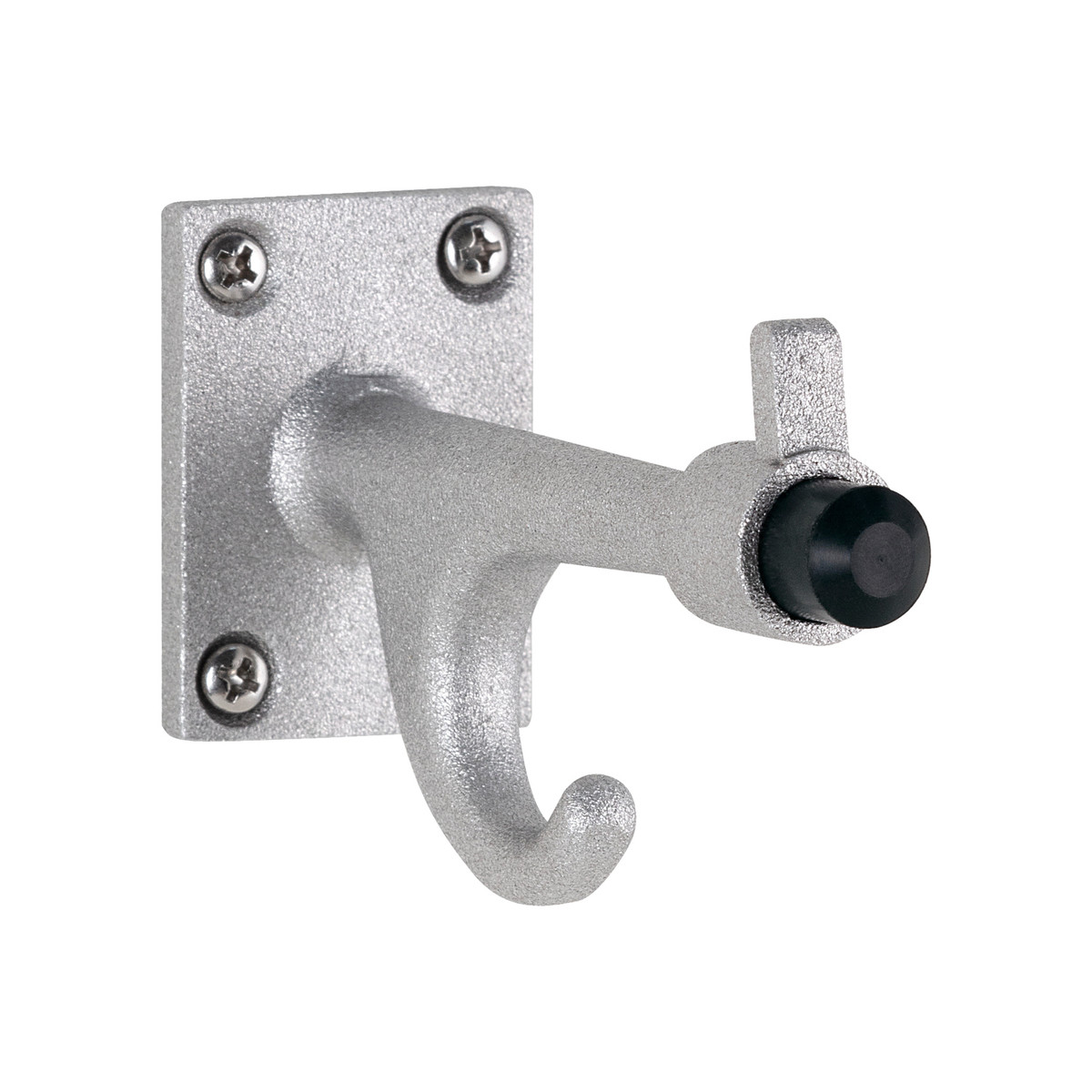 Bobrick B-212 Surface-Mounted Clothes Hook with Bumper, Matte Aluminum