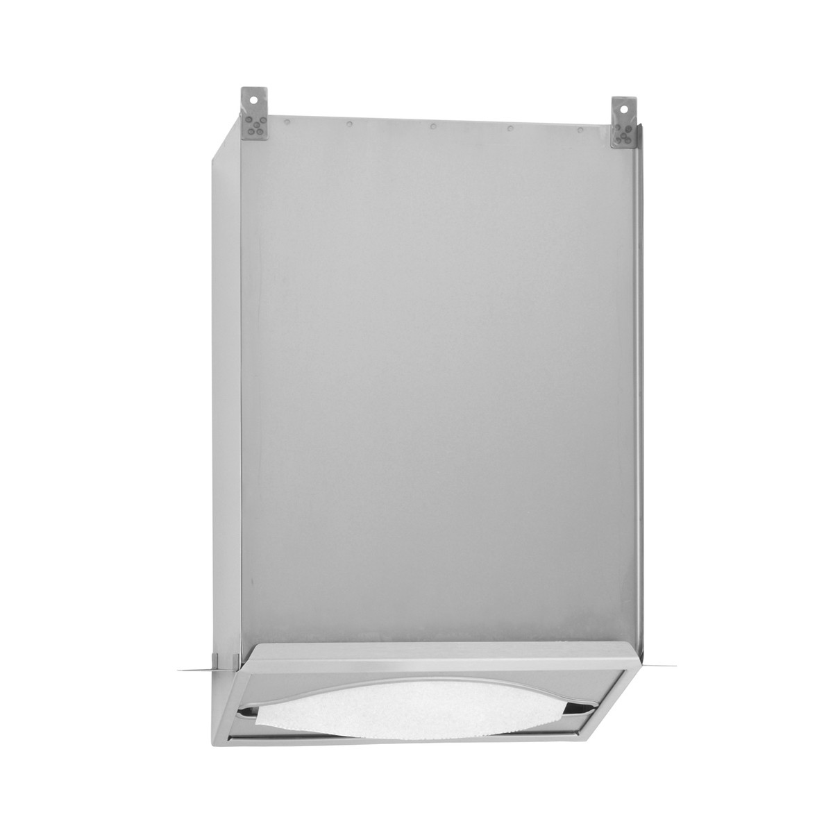 Bobrick B-318 Recessed Paper Towel Dispenser, Satin Finish, 800 Multifold Towels