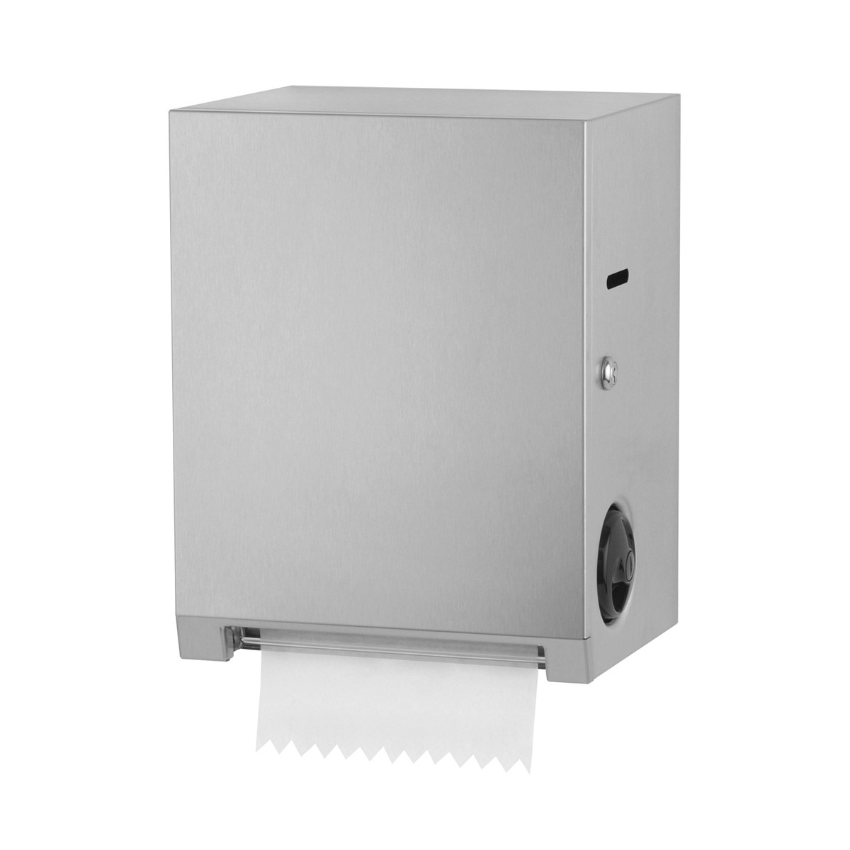 Bobrick B-2860 Surface-Mounted Manual Pull Roll Paper Towel Dispenser, Satin Finish
