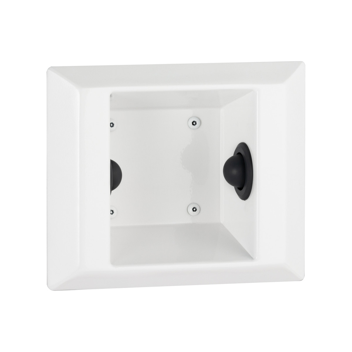Bobrick B-9882 Semi-Recessed Toilet Paper Holder, Ligature Resistant, White Powder-Coated