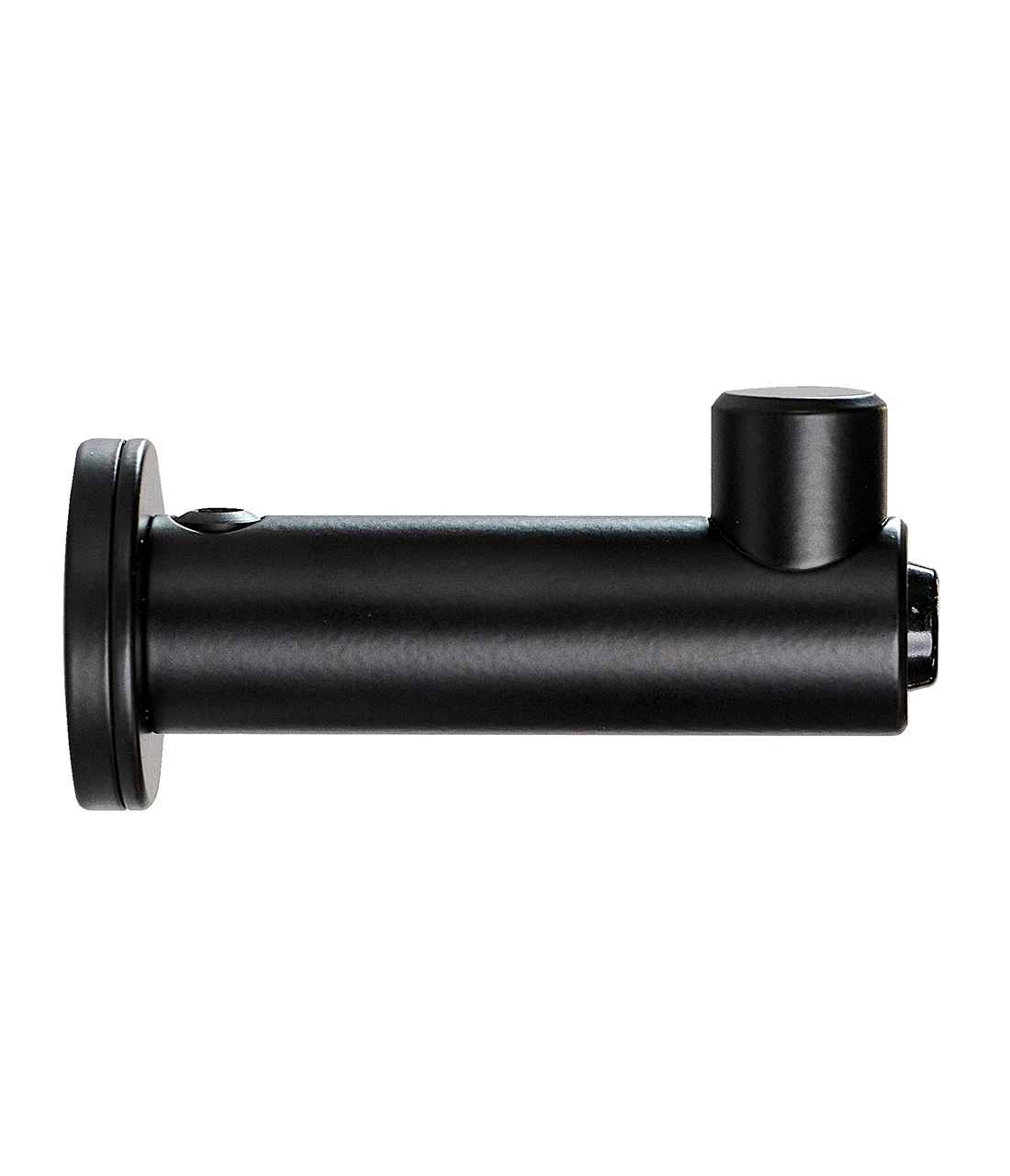 Bobrick B-9541.MBLK Surface-Mounted Coat Hook with Bumper, Matte Black