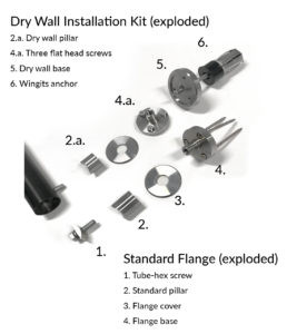 Bobrick 9806-20 Dry Wall Installation Kit for B-9806 Grab Bars