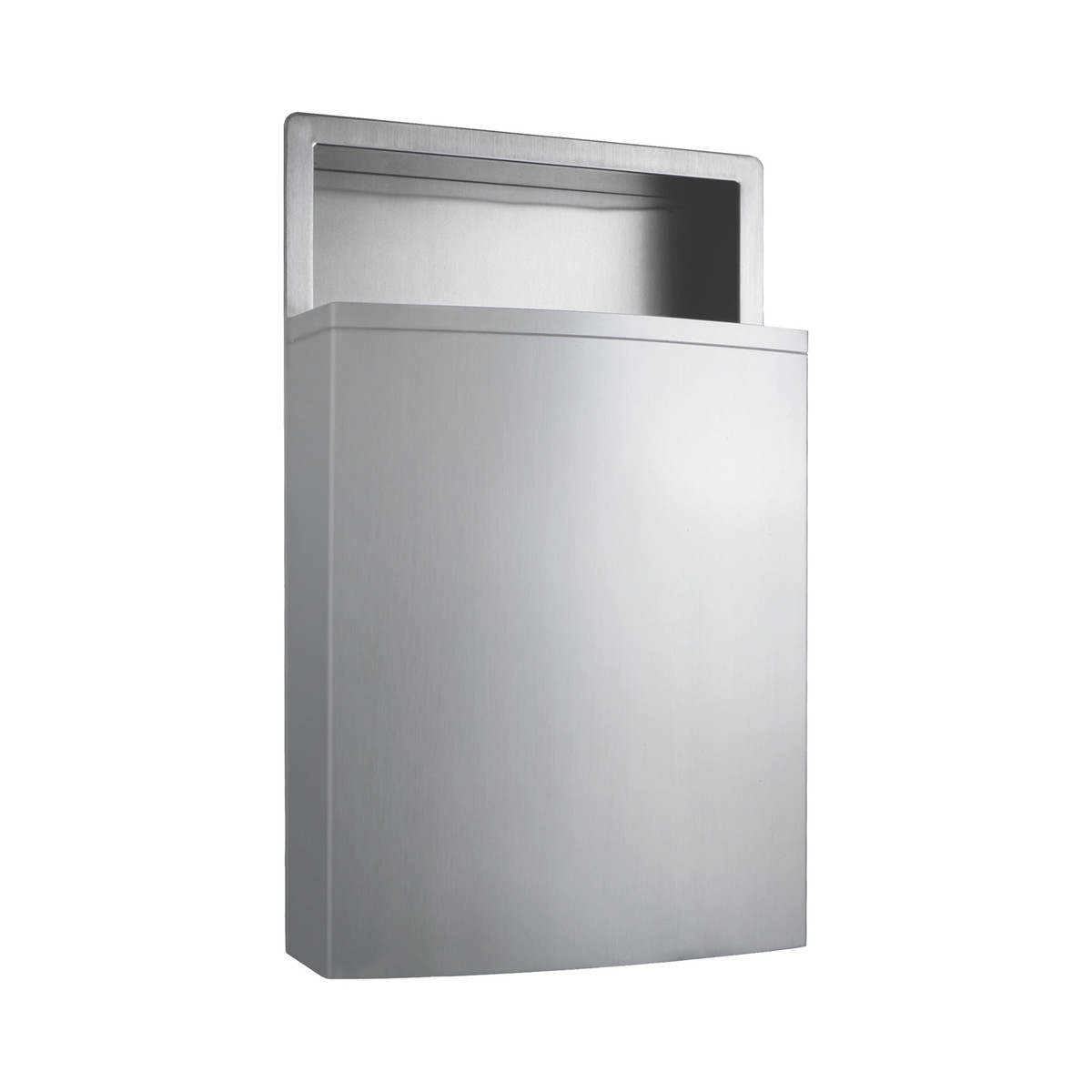 Bobrick B-43644 Recessed Waste Receptacle with LinerMate®, Satin Finish, 12.8-Gallon