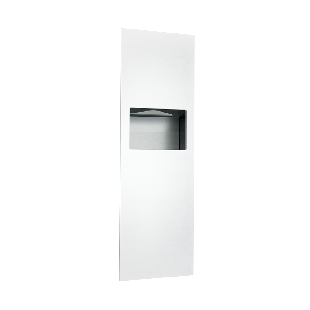 ASI PIATTO™ Completely Recessed Paper Towel Dispenser and Waste Receptacle - Phenolic Door - 6462-00/6462-41