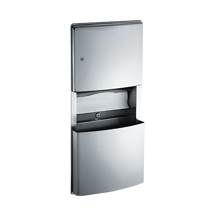 ASI ROVAL™ Recessed Paper Towel Dispenser and Removable Waste Receptacle - 204623