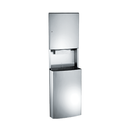 ASI ROVAL™ Recessed Paper Towel Dispenser and Removable Waste Receptacle - 20469