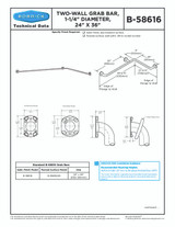 Bobrick Two-Wall Grab Bar – 1-1/4" Diameter