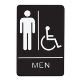 SIGNS RESTROOM - BRAILLE - BLACK ACRYLIC