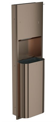 Bradley Elvari Recessed Towel Dispenser/Waste Receptacle — Brushed Bronze