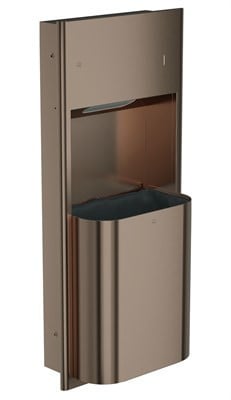 Bradley Elvari Recessed Towel Dispenser/Waste Receptacle — Brushed Bronze