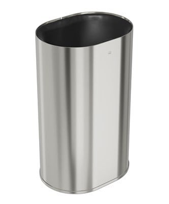 Bradley Elvari Free-Standing Waste Receptacle — Brushed Stainless