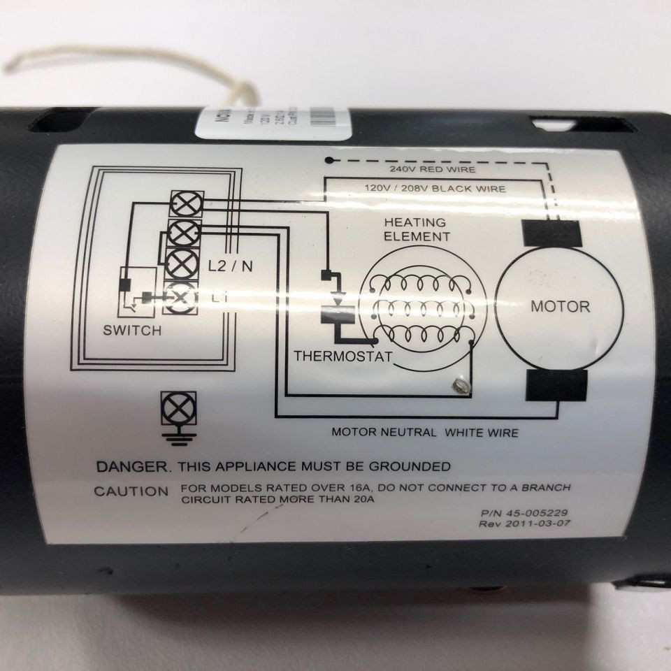 Mtr-Fan Assy| Induction | 120V Nova4 | Nova5