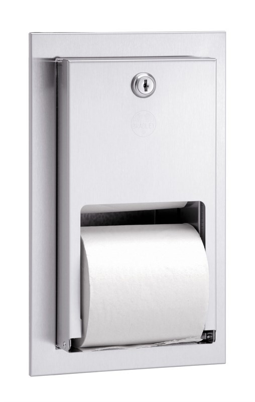 Bradley Recessed Dual Toilet Tissue Dispenser