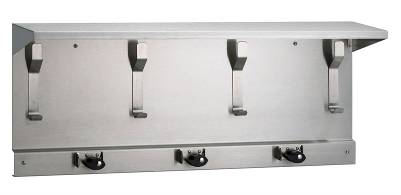 Bradley Utility Shelf With Mop & Broom Holder