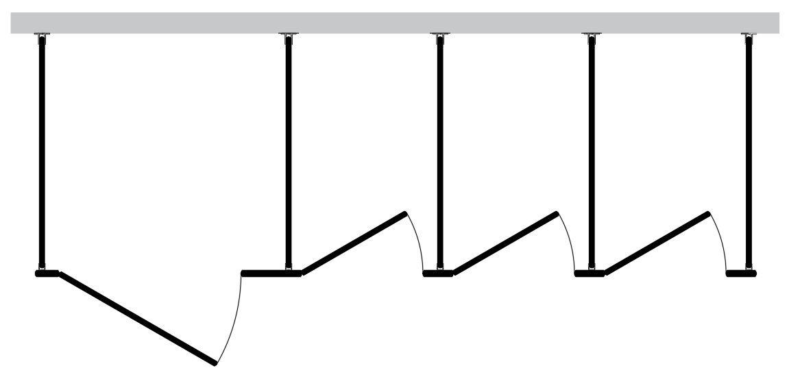Free Standing toilet partition layout diagram