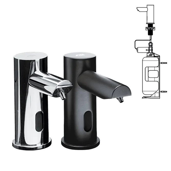 ASI EZ Fill™ - Stand Alone LIQUID Soap Dispenser (AC) Matte Black, 1L - 0391-1AC-41