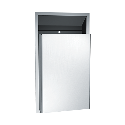 Traditional™ Waste Receptacle (4” proj., 4” rec.) - Semi-Recessed, 12 Gallons - 0458