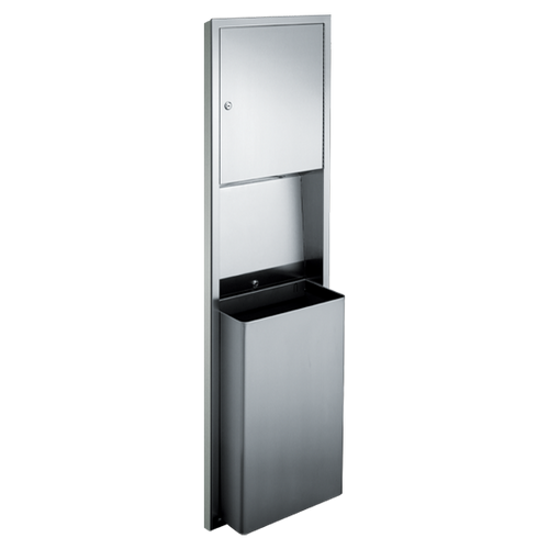 Traditional™ Paper Towel Dispenser & Waste Receptacle - Semi-Recessed - 0469-2