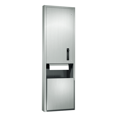 Traditional™ Roll Paper Towel Dispenser & Waste Receptacle - Semi-Recessed - 046921-6