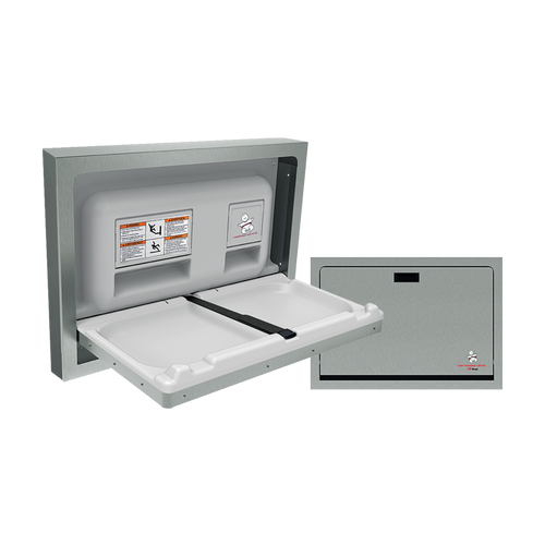 BABY CHANGING STATION - HEAVY-DUTY STAINLESS STEEL, SURFACE MOUNTED - 9013-9