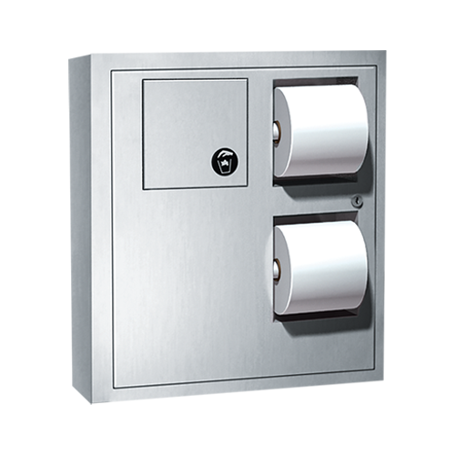Toilet Tissue Dispenser w/ Napkin Disposal - Surface Mounted - 04833