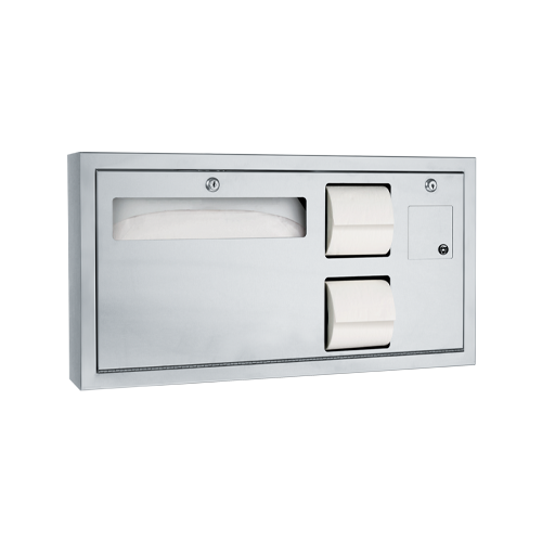 Traditional™ ADA-Compliant Toilet Tissue & Seat Cover Dispenser W/ Waste Disposal - Surface Mounted - 0487-R-9